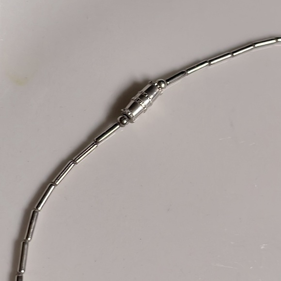 Vintage Sterling silver and pink Quartz necklace - Picture 3 of 4